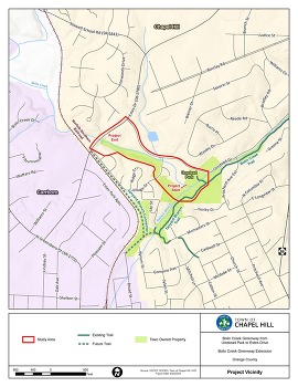 Bolin Creek Greenway Extension proposed map