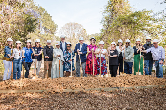 Community leaders breaking ground at affordable housing project Homestead Gardens