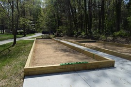 New bocce ball courts at Community Center park