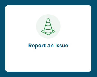Report an issue with a cartoon traffic cone