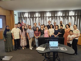Group of community members at Council dais receiving AAPI month proclamation