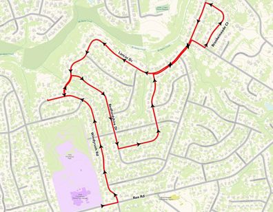 Route for Firecracker 5K
