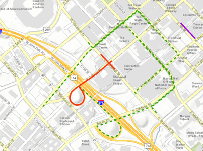 East Stonewall Street and South College Street Closure 