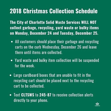 2018 SWS Christmas Collection Schedule