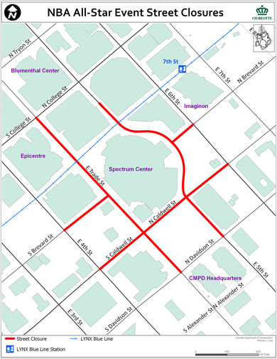 NBA All-Star Road Closures