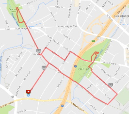 FreeMoreWest 5K on the Greenway Course Map