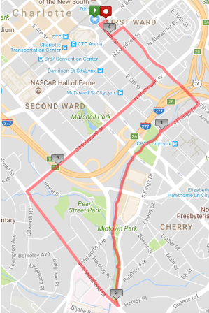 Final 4 Miler Course Map