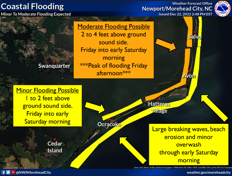 Map depicting Coastal Flooding areas, as described in the text above. 