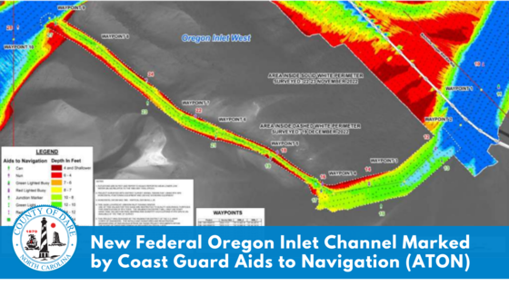 New Federal Oregon Inlet Channel Marked by Coast Guard Aids to Navigation (ATON) 