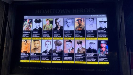 Image of a television screen depicting lost veterans.