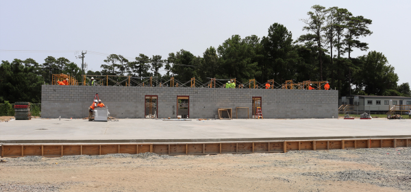 Image of EMS Station 7 under construction.