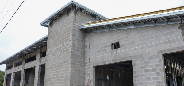 Image of EMS Station 4 under construction.