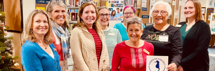 Image of the Kill Devil Hills Library staff after undergoing the Outer Banks Dementia Friendly Coalition training. 