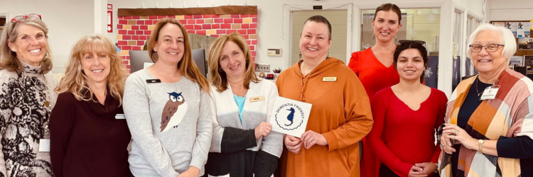 Image of the Manteo Library staff after undergoing the Outer Banks Dementia Friendly Coalition training. 