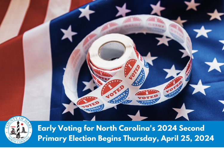 Heading: Early Voting for North Carolina's 2024 Second Primary Election Begins Thursday, April 25, 2024