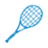 Graphic of a tennis racquet. 