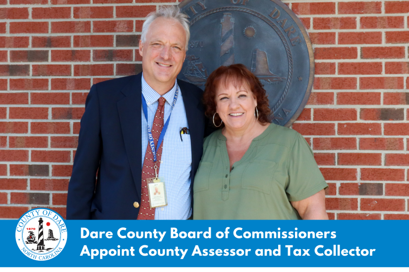 Heading reads, "Dare County Board of Commissioners Appoint County Assessor and Tax Collector"