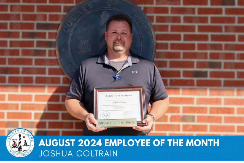 Heading: August 2024 Employee of the Month Joshua Coltrain