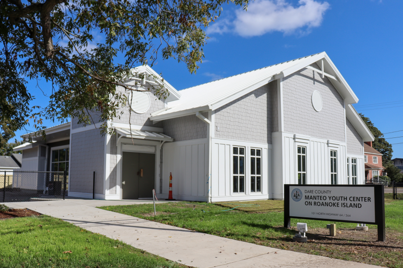 Image of the exterior of the new Roanoke Island Youth Center.