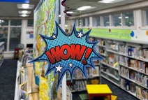 Wow sign from Children's Section