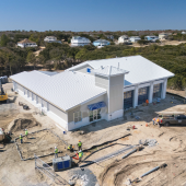 Aerial image of the Kitty Hawk EMS station under construction