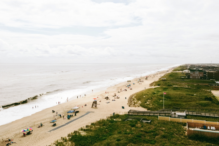Aerial image of the Outer Banks.