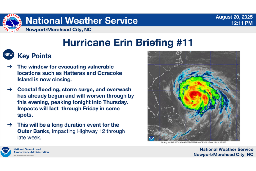 Hurricane Erin Briefing #11. Click to read the full briefing.