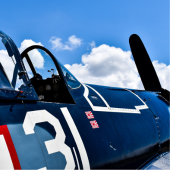 Close-up image of a plane.