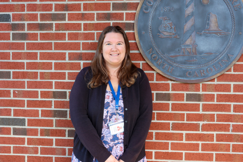 Shannon Foltz, Social Worker IV for the Dare County Department of Health & Human Services’ Social Services Division, received her 15-year pin