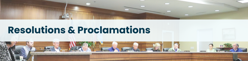 Subheading: Resolutions & Proclamations