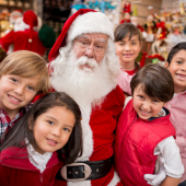 Image of Santa with children