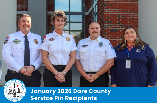 Heading: January 2026 Dare County Service Pin Recipients