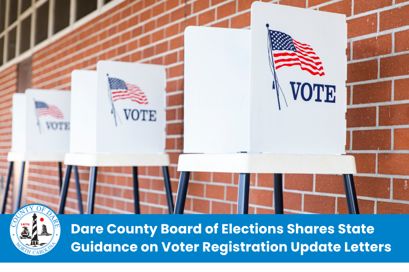 Heading: Dare County Board of Elections Shares State Guidance on Voter Registration Update Letters