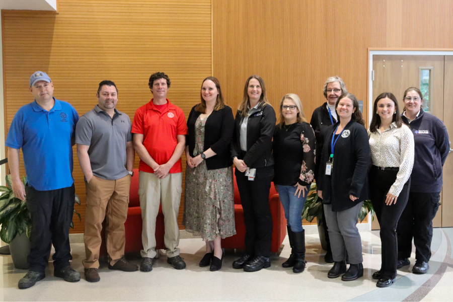Dare County Employees of the Month stand together.