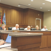Dare County Board of Commissioners at the dais 