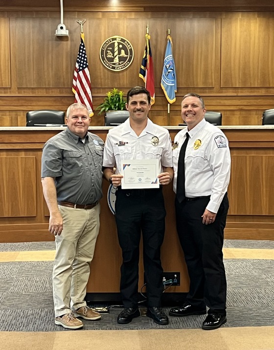 Image of Garrett Porter during the ceremony