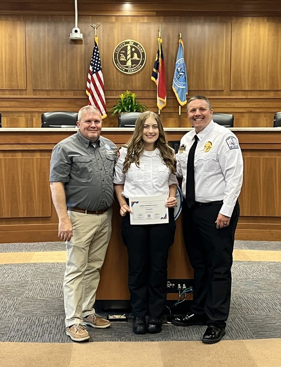 Image of Callie Louvros during the graduation ceremony