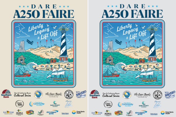Dare A250 Faire Tshirt designs on tan and gray.