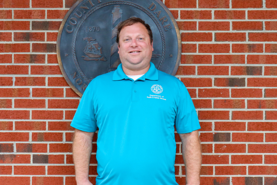 Robert Preston, Senior Environmental Health Specialist for Dare County Environmental Health Services, 10-year pin.
