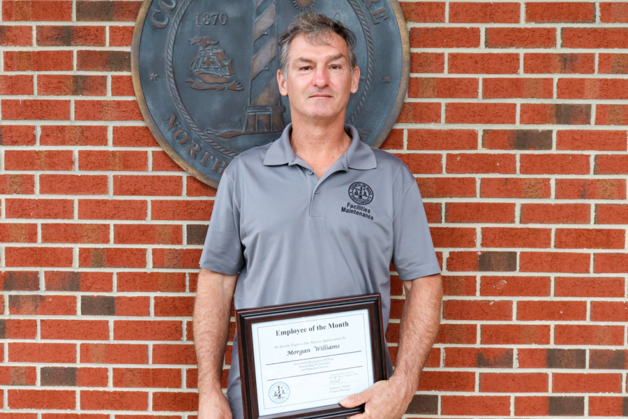 Dare County Public Works Electrician Morgan Williams, July 2026 Dare County Employee of the Month