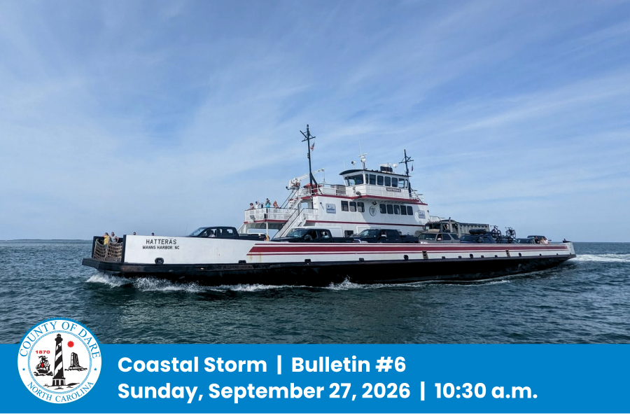 Heading: Coastal Storm  |  Bulletin #6 Sunday, September 27, 2026  |  10:30 a.m.