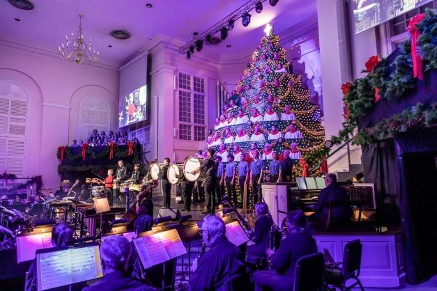 JBHS Drumline & Singing Christmas Tree