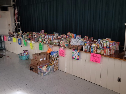 Sorted Food Items on the Stage