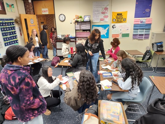 Glee Club Making Cards for Heritage Place Residents