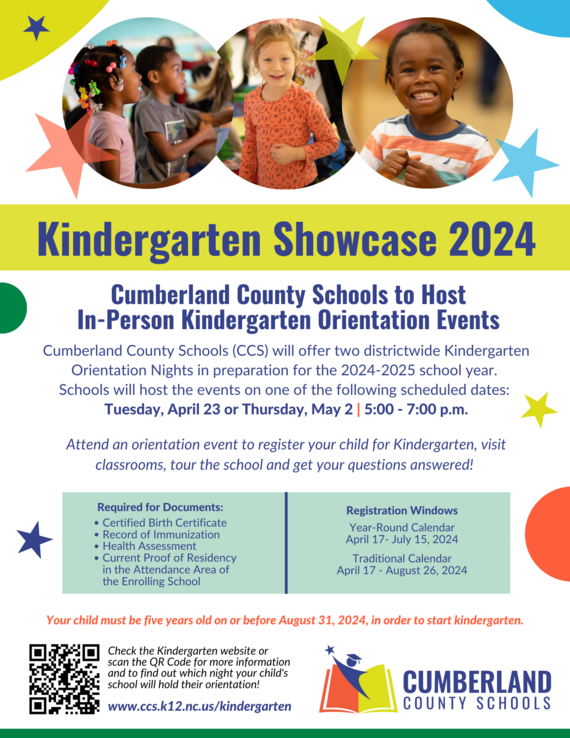 NEWS RELEASE: Cumberland County Schools to Host In-Person Kindergarten ...