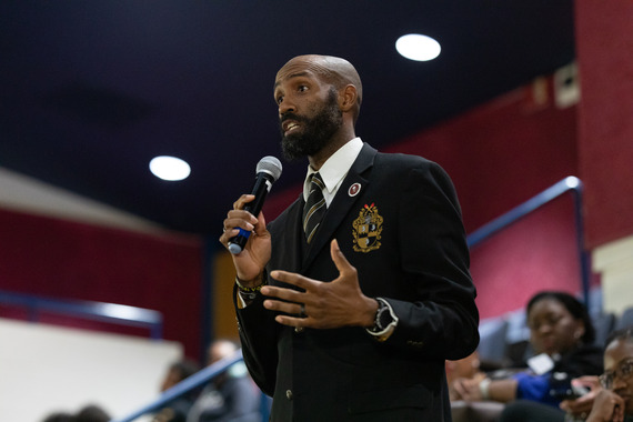 Attendee speaks with passion