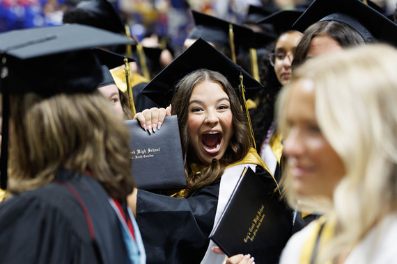 Excited Gray's Creek High School Graduate
