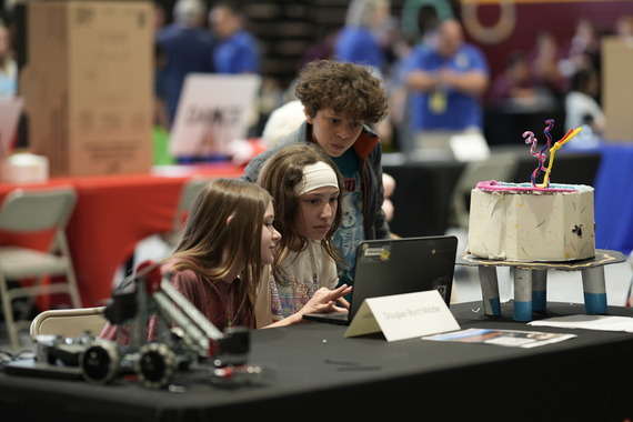 Students experimenting