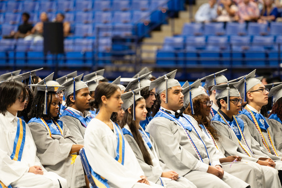 Cross Creek Early College Graduates listening intently