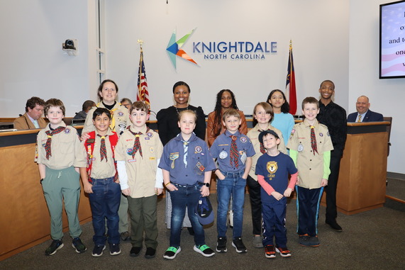 Knightdale Youth Lead Pledge of Allegiance at Town Council Meeting (January 18)